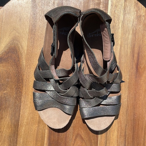 Dansko Women’s Vivian’ Gladiator Sandals Pewter Nappa Size 36 - Picture 7 of 11